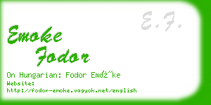 emoke fodor business card